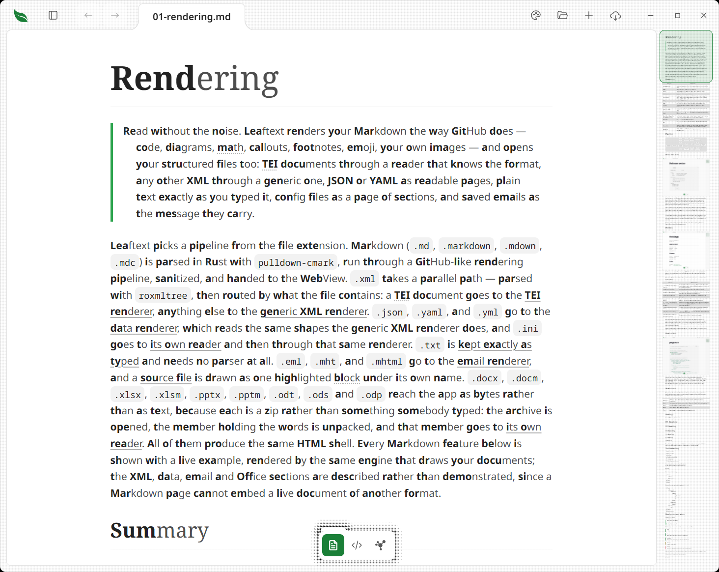 Speed Reader dimming prose and adding bold lead anchors