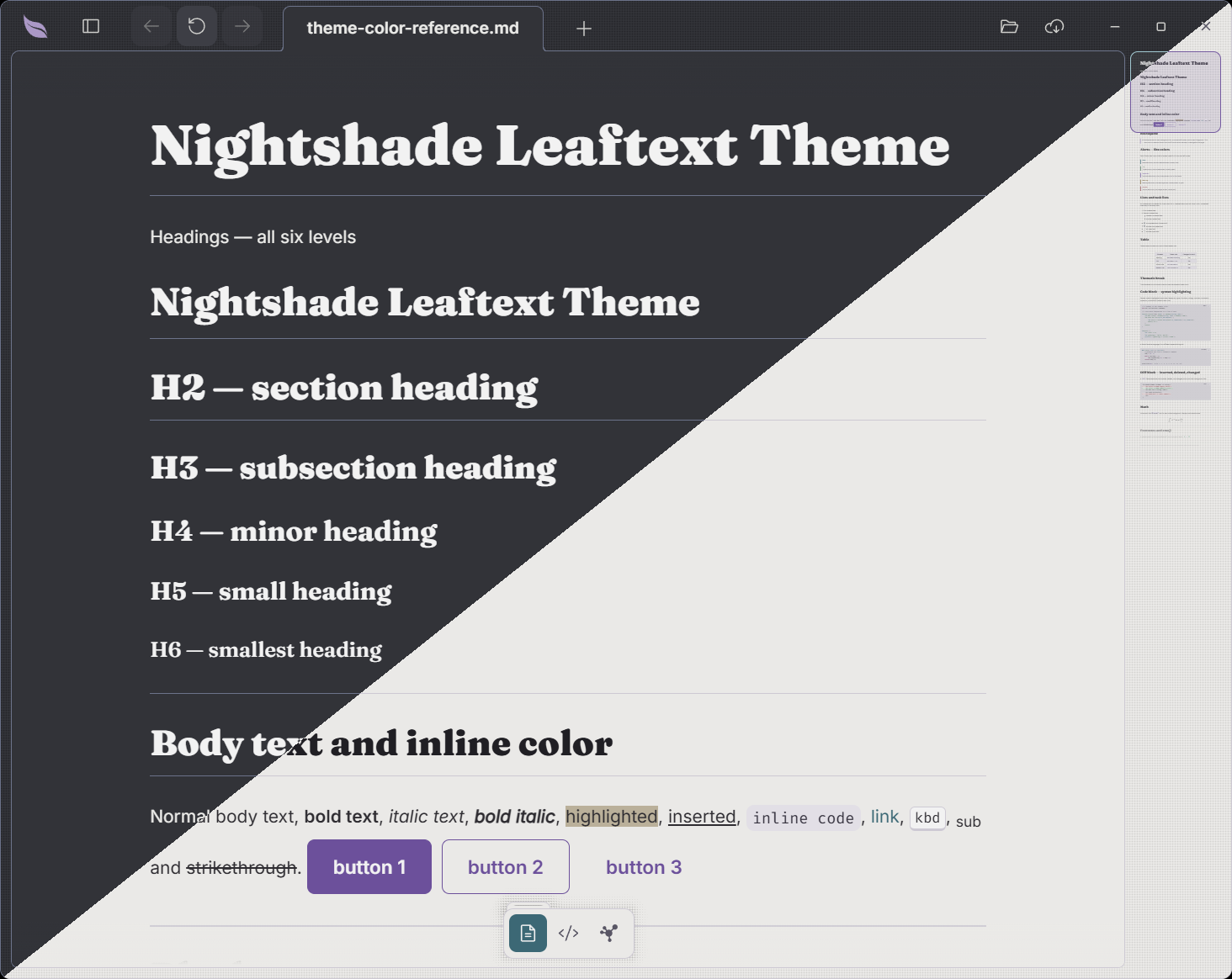 Nightshade — the same document in the light and dark variants Nightshade — the same document in the light and dark variants